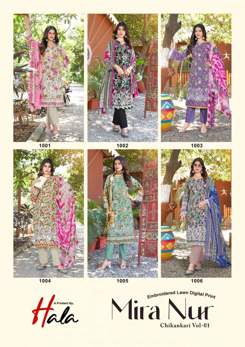 Hala Mira Nur Vol 1 Cotton Printed Dress Material Collection - Image 7