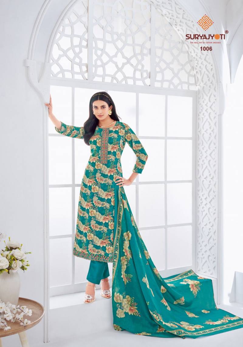 Suryajyoti Khushboo Vol 1 Lawn Foil Printed Dress Material Catalog - Image 7