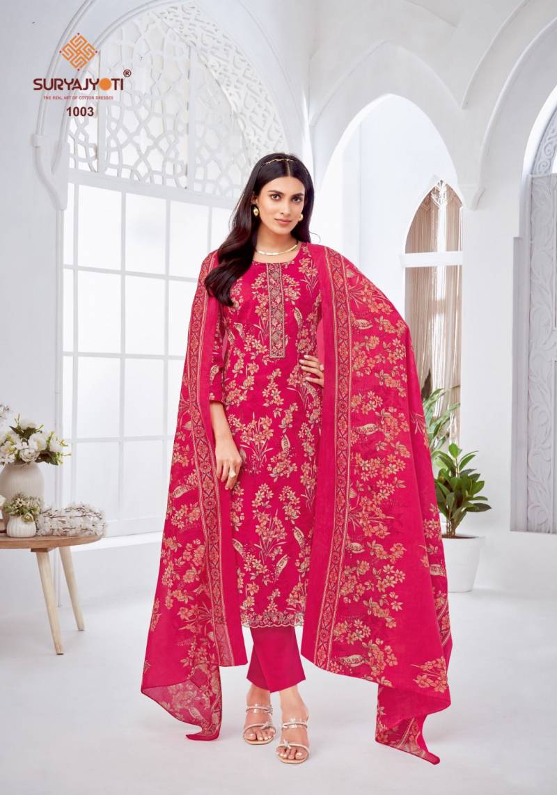 Suryajyoti Khushboo Vol 1 Lawn Foil Printed Dress Material Catalog - Image 4