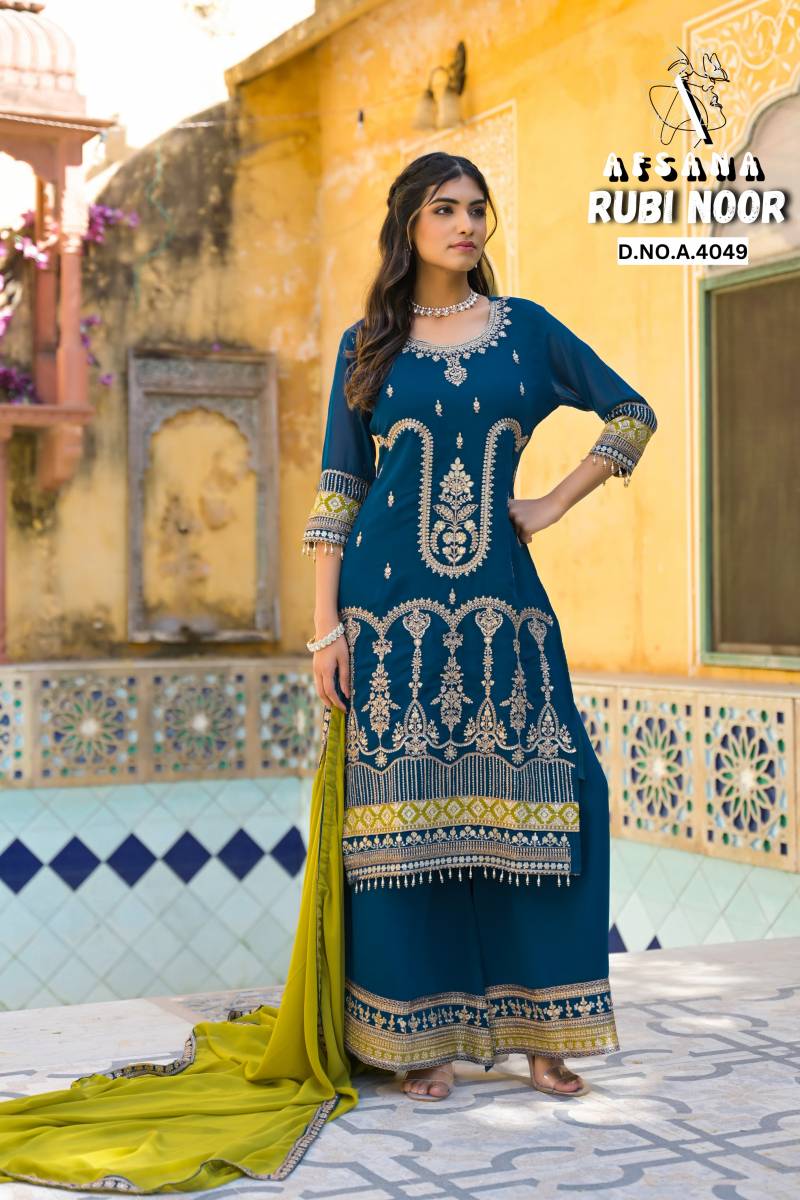 Afsana Rubi Noor Georgette Readymade Salwar Suit Wholesale Collection