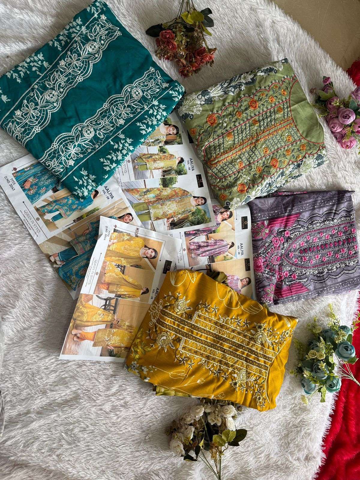 Aaliza Prints Aaliya VOL 8 Cotton Wholesale Karachi Dress Material - Image 7