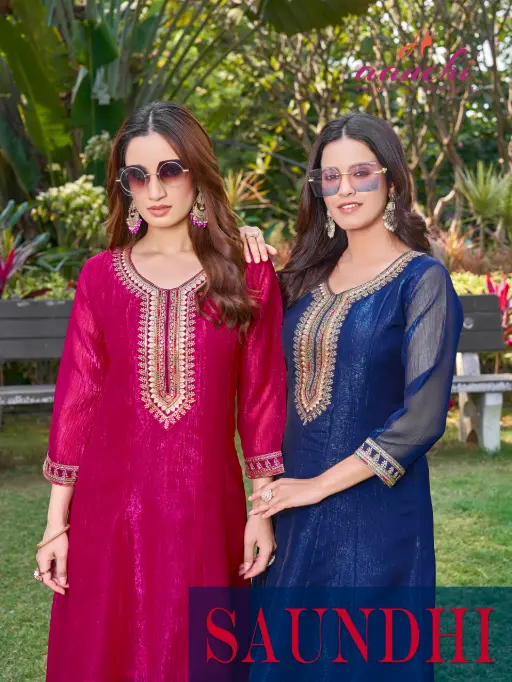 Aanchi Saundhi Embroidered Readymade Flair Gown Collection