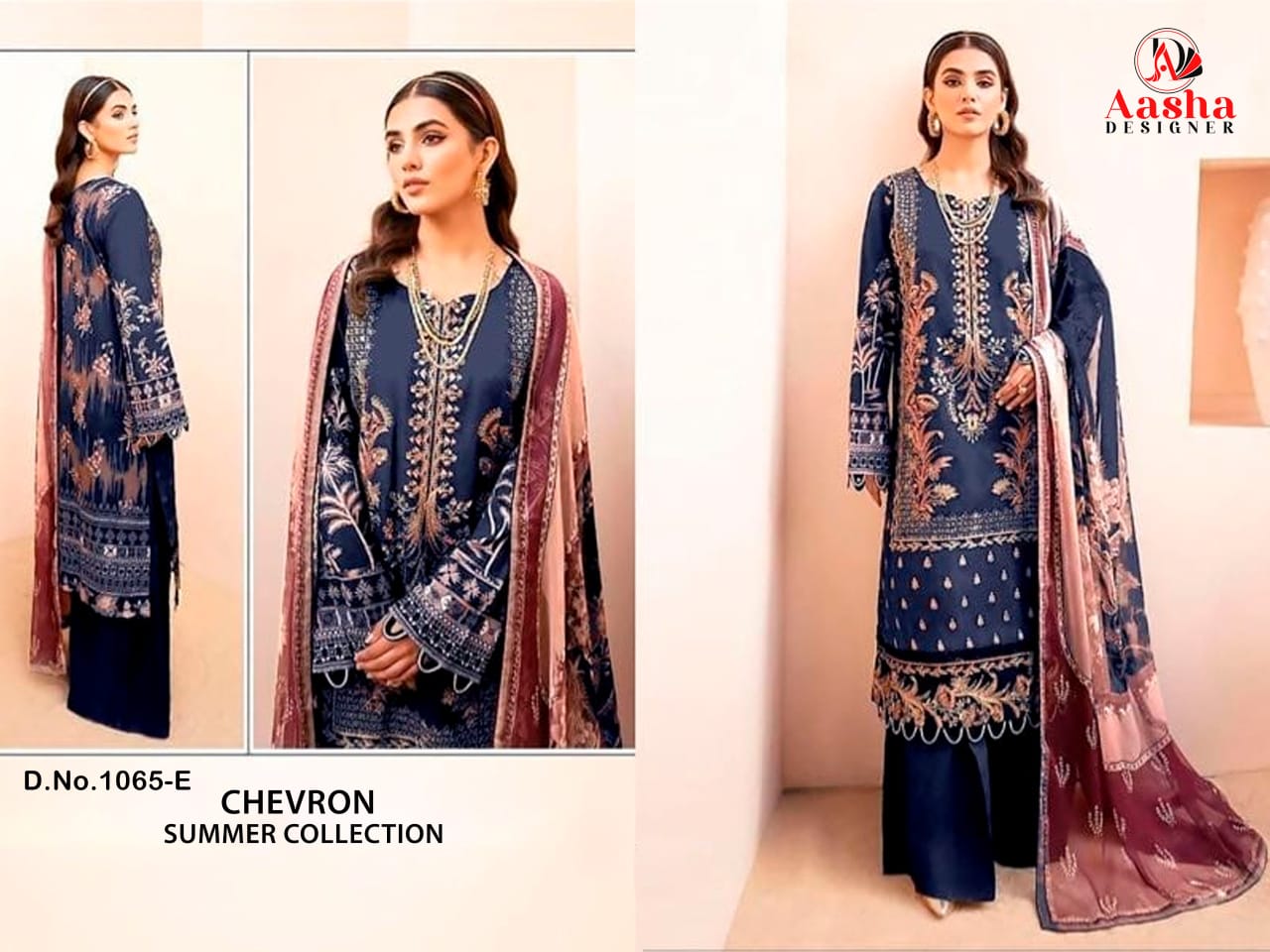 Aasha Designer ASD 1065 Wholesale Cotton Pakistani Suit - Image 4