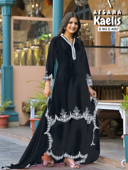 Afsana Kaelis Wholesale Readymade Georgette Salwar Suit Catalog — Wholesale Salwar Suits, Afsana wholesale from Surat — view 1