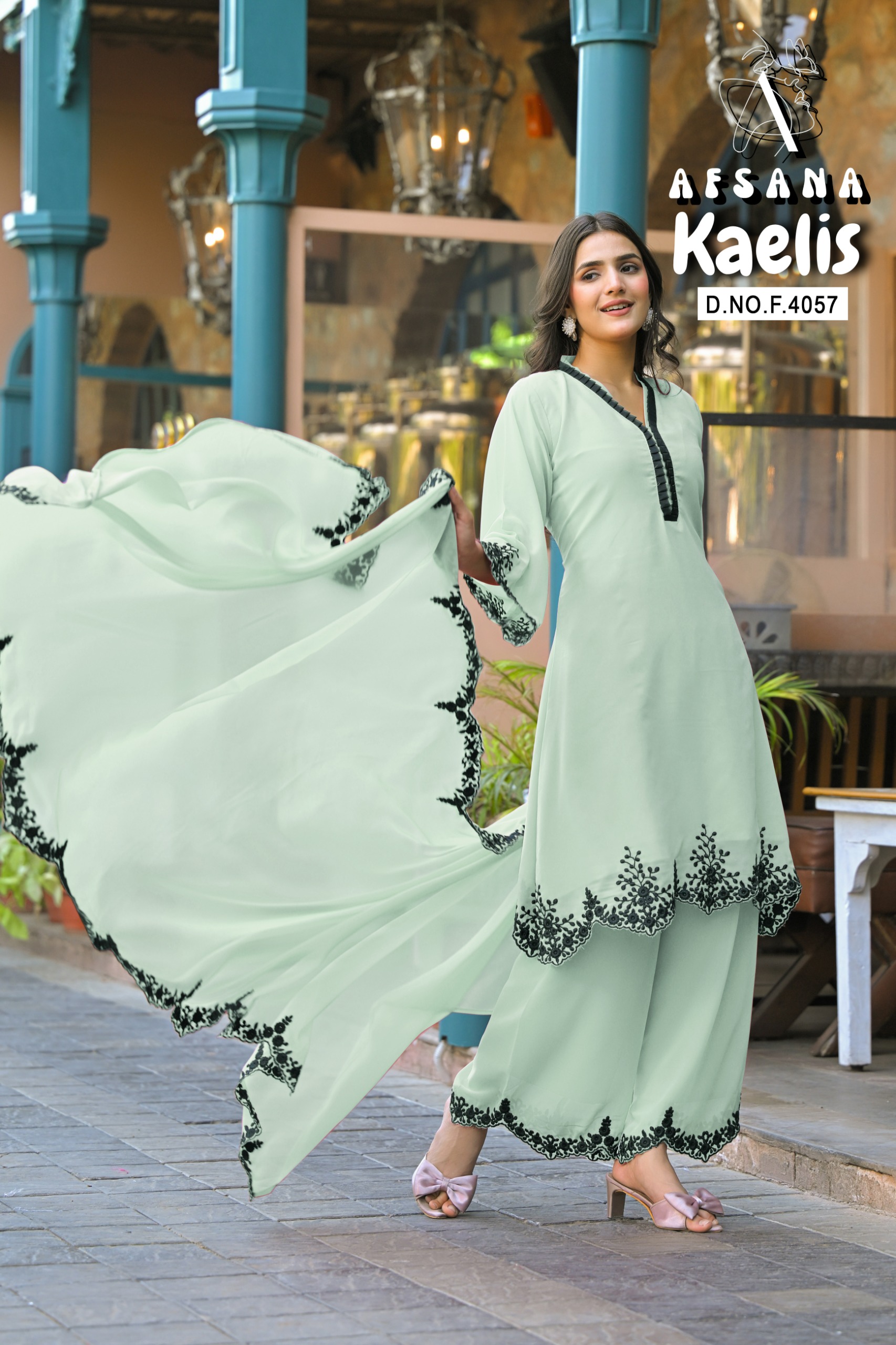 Afsana Kaelis Wholesale Readymade Georgette Salwar Suit Catalog — Wholesale Salwar Suits, Afsana wholesale from Surat - Gallery Image 6