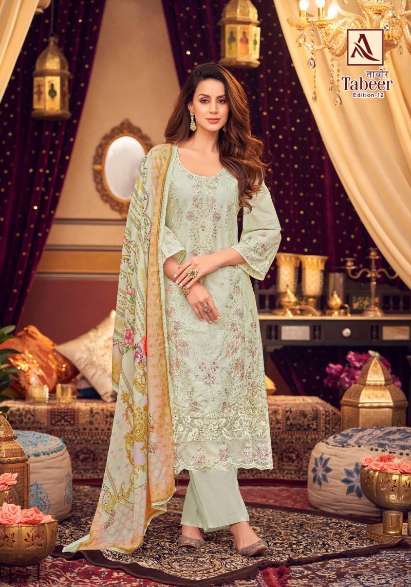 Alok Tabeer Edition 12 Wholesale Cambric Lawn Dress Material Collection - Image 8