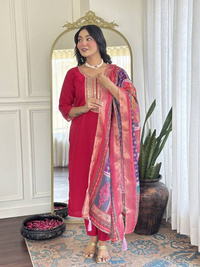 Arina 01 Chanderi Silk Wholesale Kurti Bottom With Dupatta Catalog