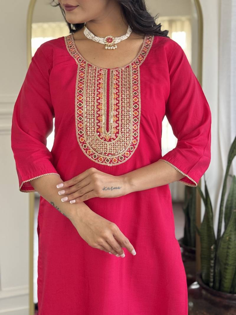 Arina 01 Chanderi Silk Wholesale Kurti Bottom With Dupatta Catalog - Image 3