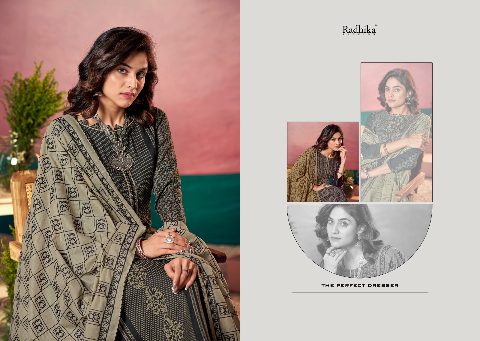 Azara Black Berry-17 Blossom Wholesale Cotton Salwar Kameez - Image 2
