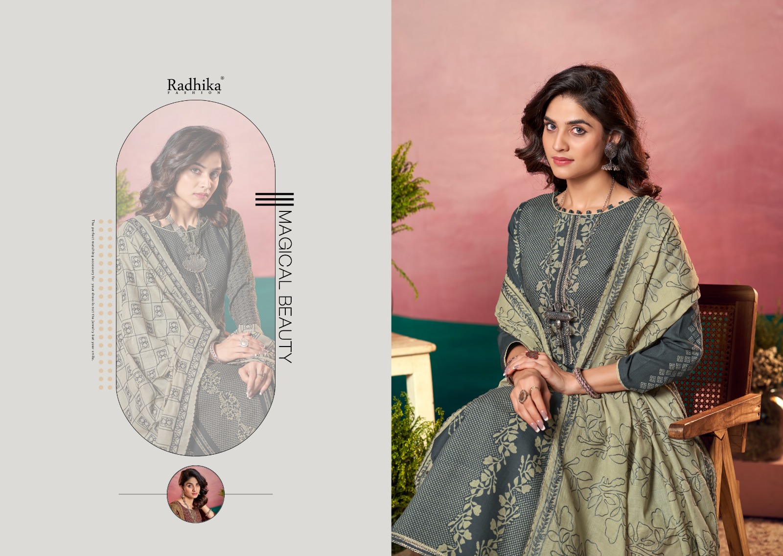 Azara Black Berry-17 Blossom Wholesale Cotton Salwar Kameez - Image 3