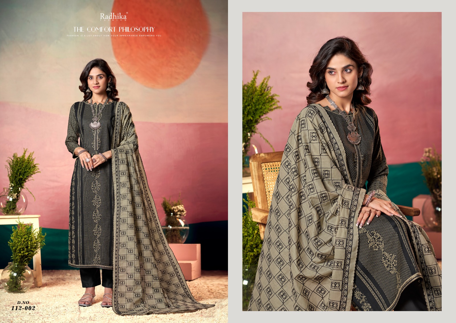 Azara Black Berry-17 Blossom Wholesale Cotton Salwar Kameez - Image 4