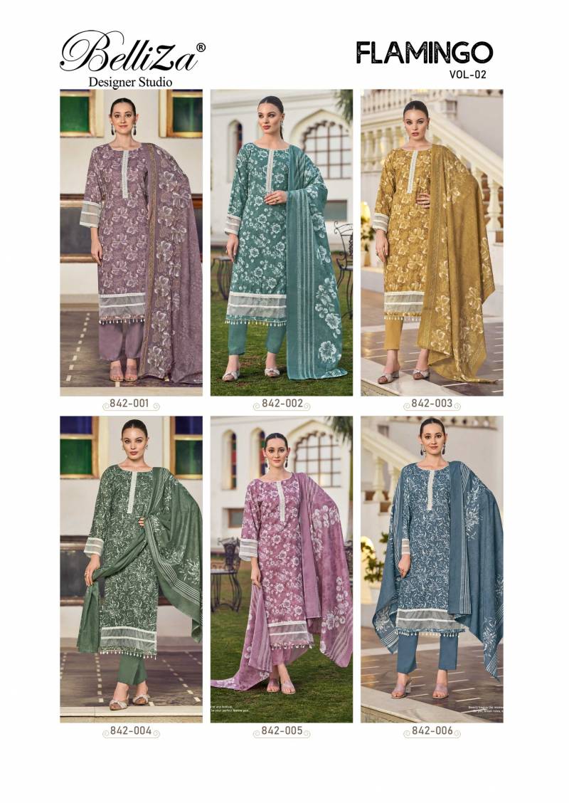 Belliza Flamingo Vol 2 Wholesale Cotton Printed Salwar Suit Collection - Image 7