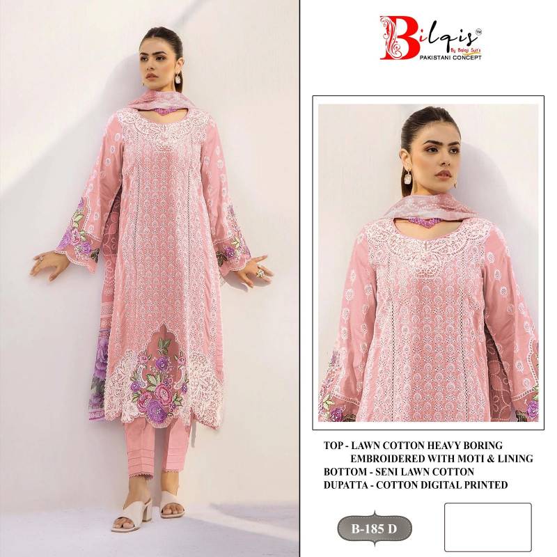 Bilqis B 185 Lawn Wholesale Cotton Pakistani Salwar Kameez Collection