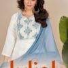 Blue Hills Juliet Embroidered Rayon Kurti with Pant & Dupatta Collection