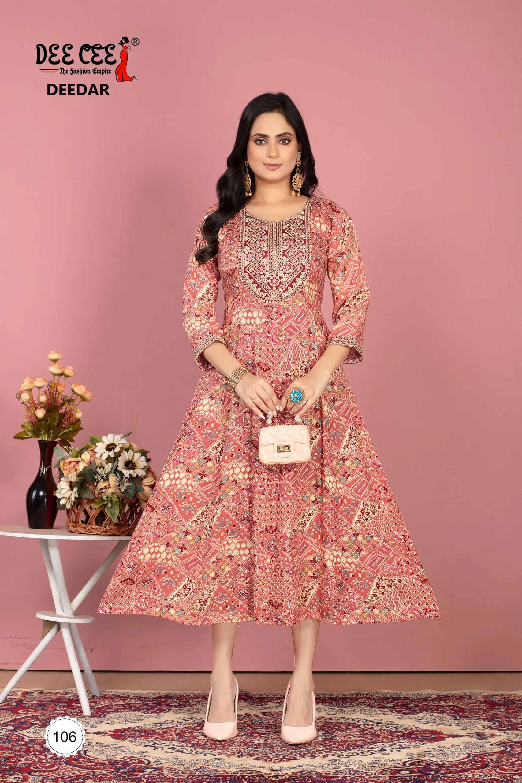 Deecee Deedar Rayon Foil Print Wholesale Anarkali Kurtis Catalog - Image 2