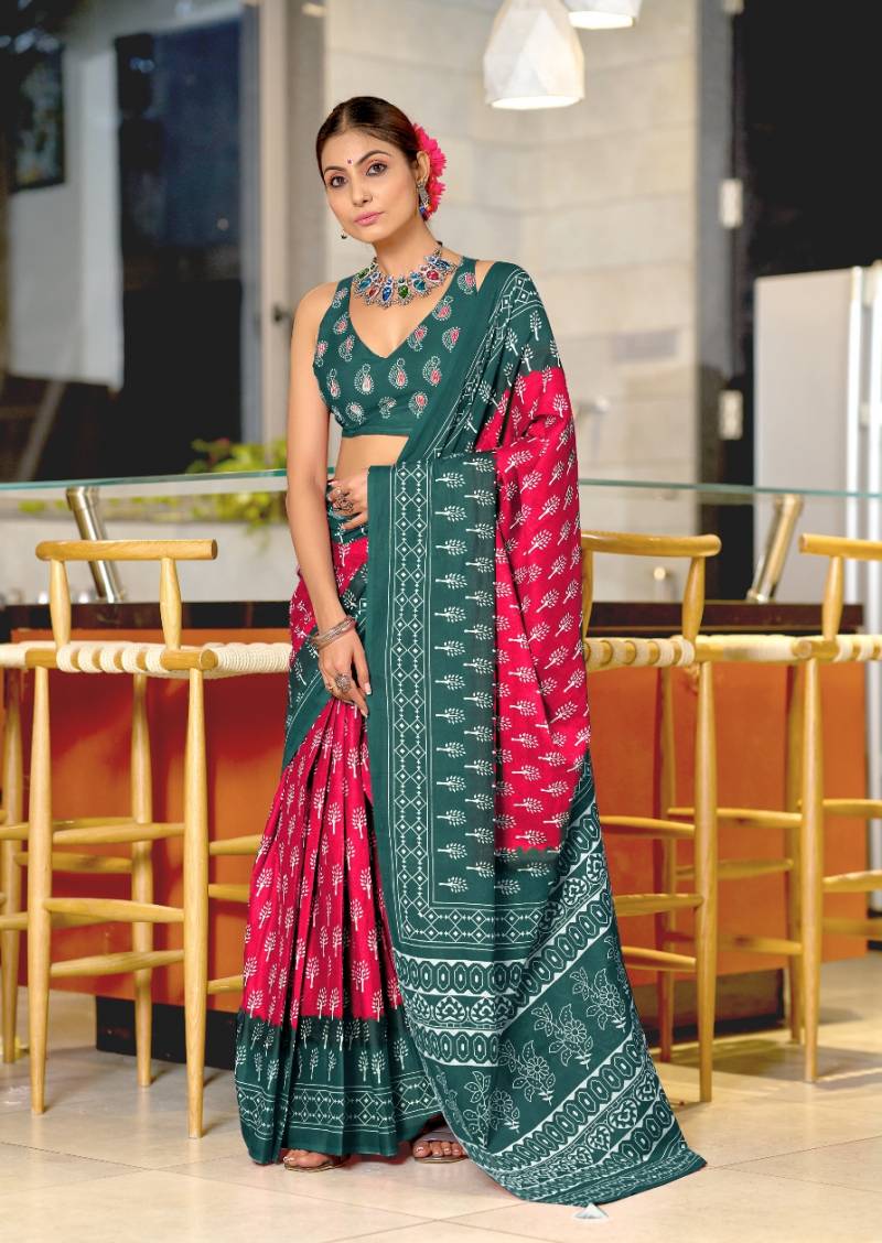 Df Kimora Casual Wear Wholesale Mulmul Cotton Saree Collection — Wholesale Sarees, Vardan Ethnic wholesale from Surat - Gallery Image 3