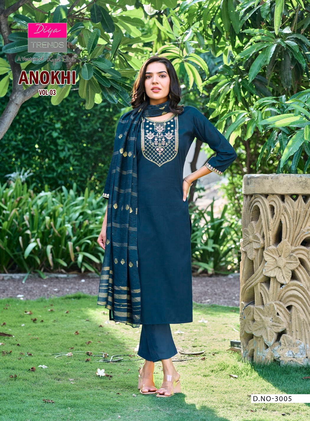 Diya Trends Anokhi Vol.3 Wholesale Kurti with Bottom Dupatta - Image 6