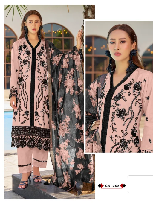 Fepic CN389 Cambric Cotton Wholesale Readymade Pakistani Suit