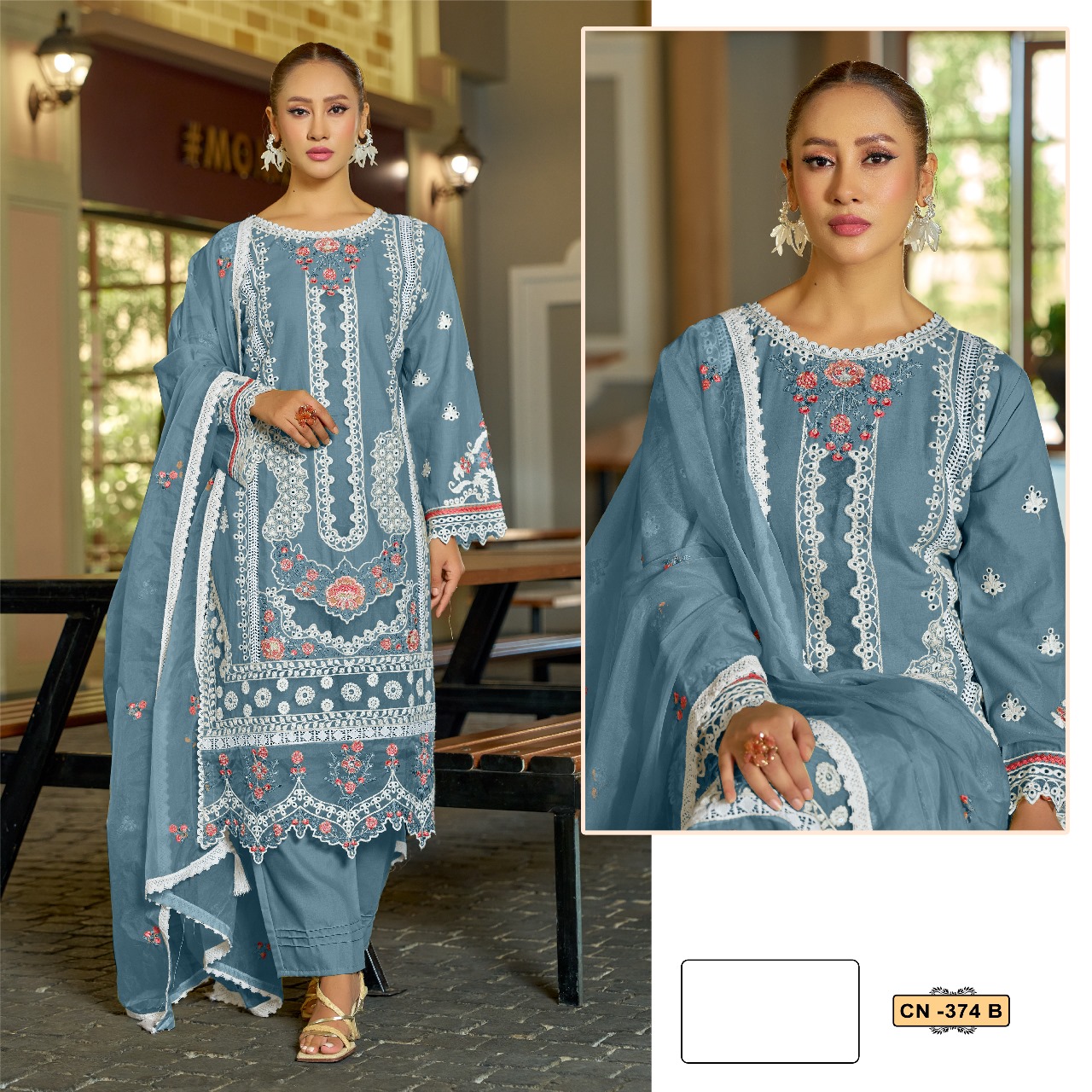 Fepic Crafted Needle CN374 Cotton Salwar Suit Wholesale Collection - Image 2