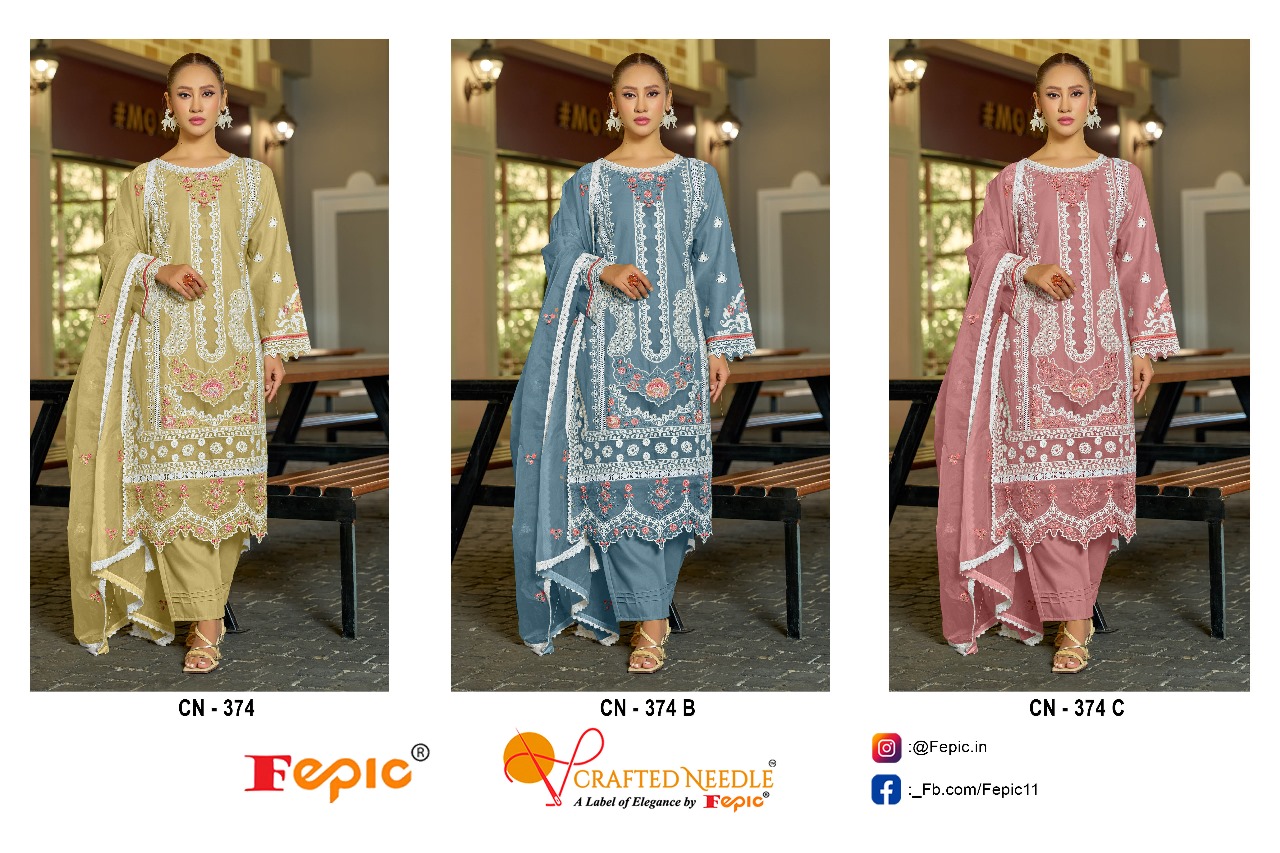 Fepic Crafted Needle CN374 Cotton Salwar Suit Wholesale Collection - Image 4