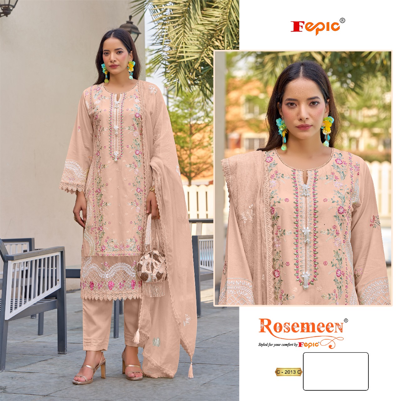 Fepic Rosemeen 2013 Cotton Embroidered Pakistani Suit Wholesale