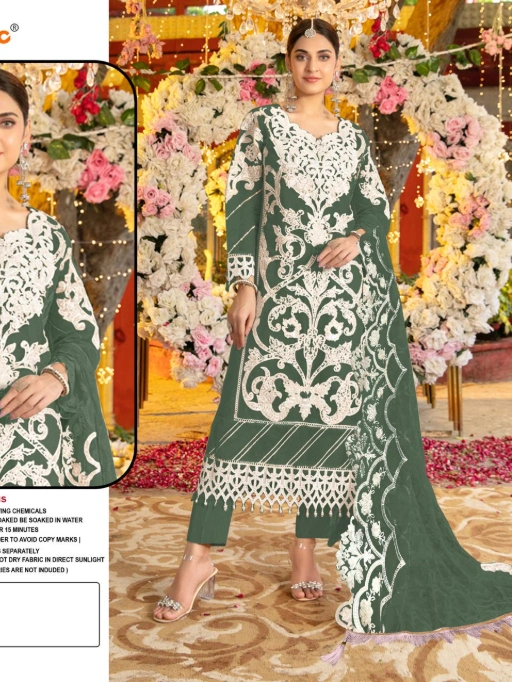 Fepic Rosemeen C1688 Wholesale Organza Pakistani Suit Catalog