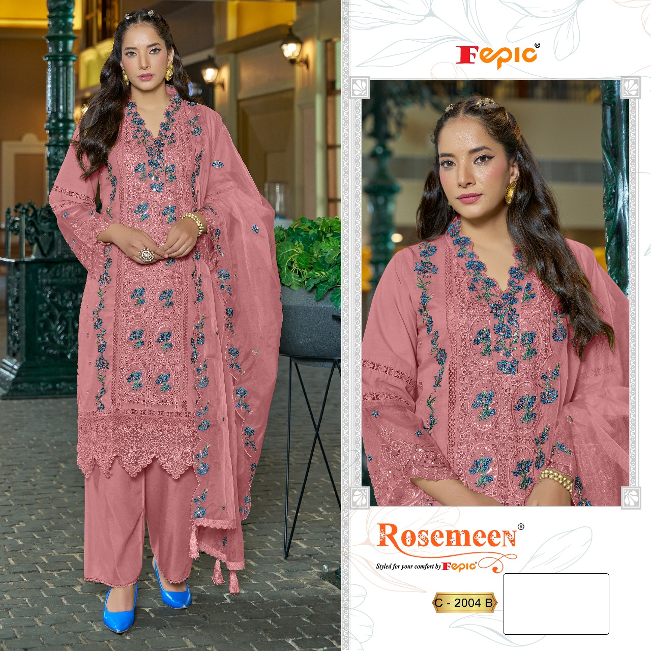 Fepic Rosemeen D.No 2004 Embroidered Salwar Suit Collection - Image 2