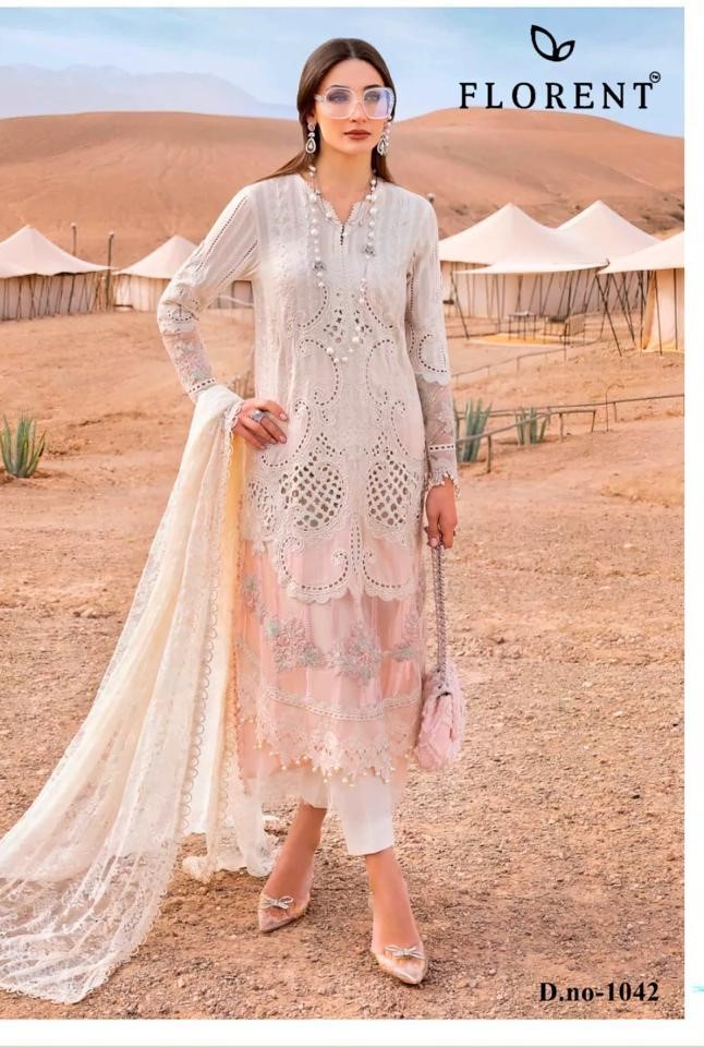 Florent Cambric Wholesale Cotton Embroidered Pakistani Suit