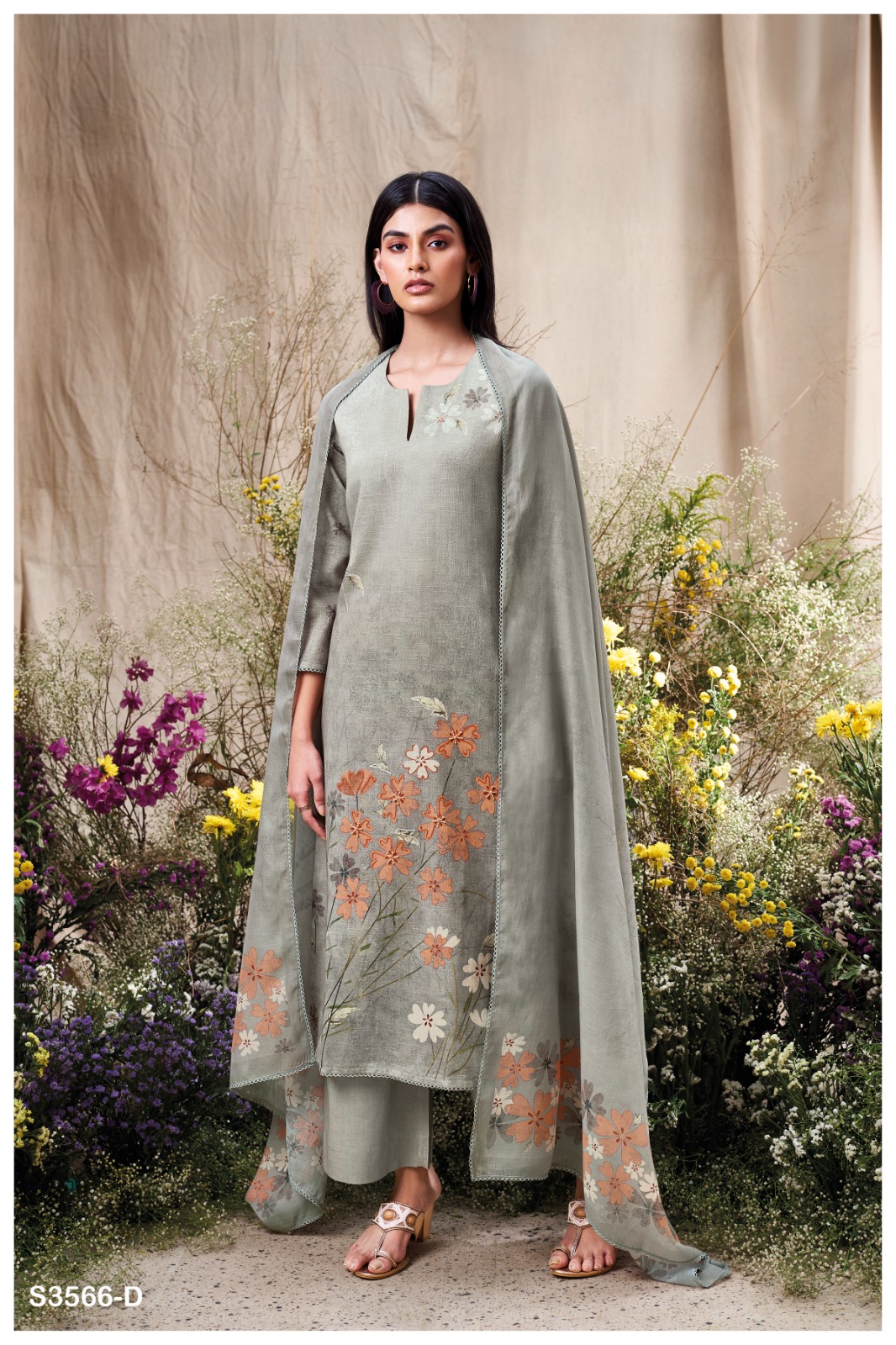 Ganga Design ELA 3566 Wholesale Cotton Salwar Kameez - Image 3