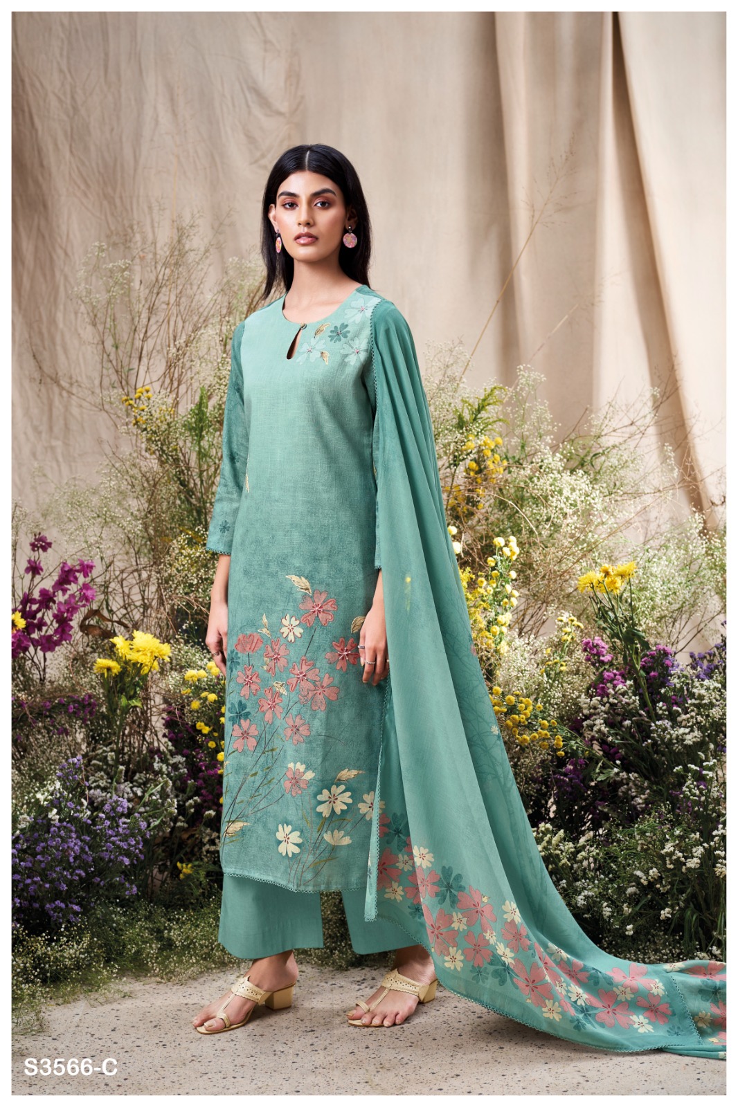 Ganga Design ELA 3566 Wholesale Cotton Salwar Kameez - Image 2