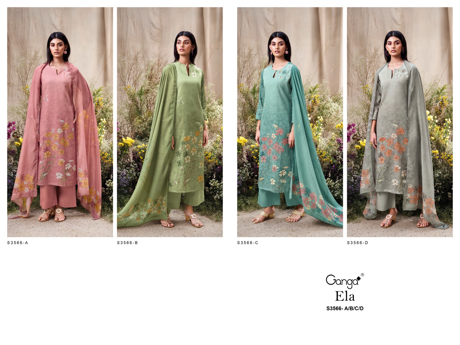 Ganga Design ELA 3566 Wholesale Cotton Salwar Kameez - Image 8