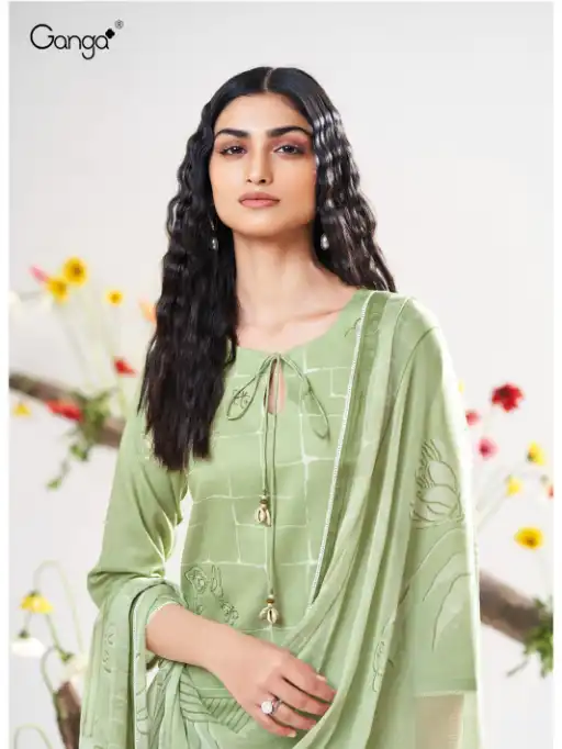 Ganga Eelee 3466 Premium Cotton Salwar Suit Wholesale Collection