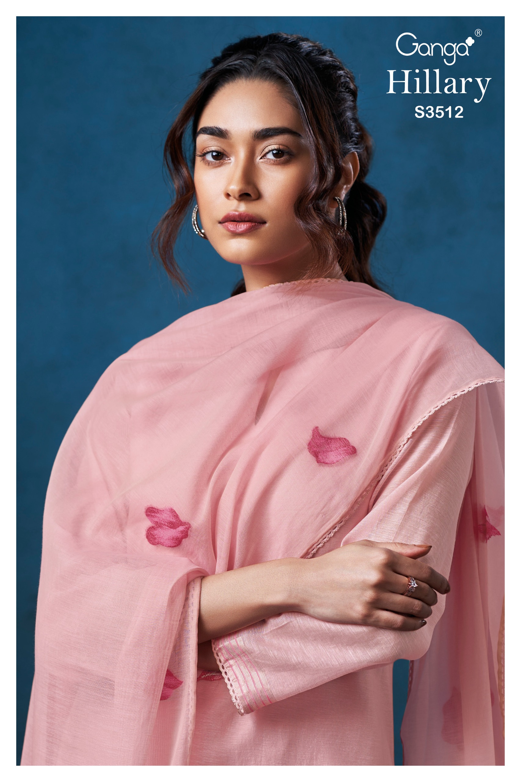 Ganga Hillary 3512 Premium Mal Chanderi Salwar Suit Catalog