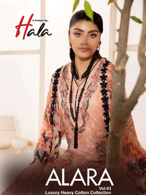 Hala Traders Alara Vol 3 Wholesale Cotton Print Pakistani Suit Collection