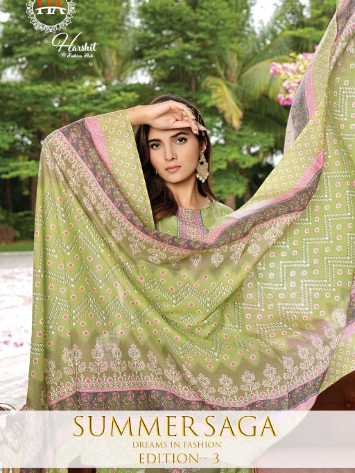 Harshit Summer Saga-3 Pure Cotton Printed Dress Material Wholesale