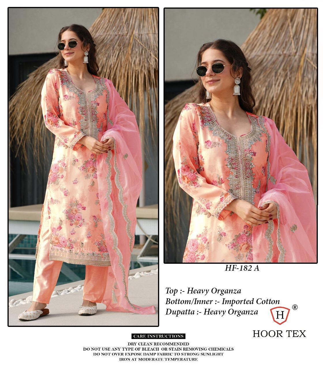 Hoor Tex HF-182 Wholesale Readymade Organza Pakistani Suit - Image 3