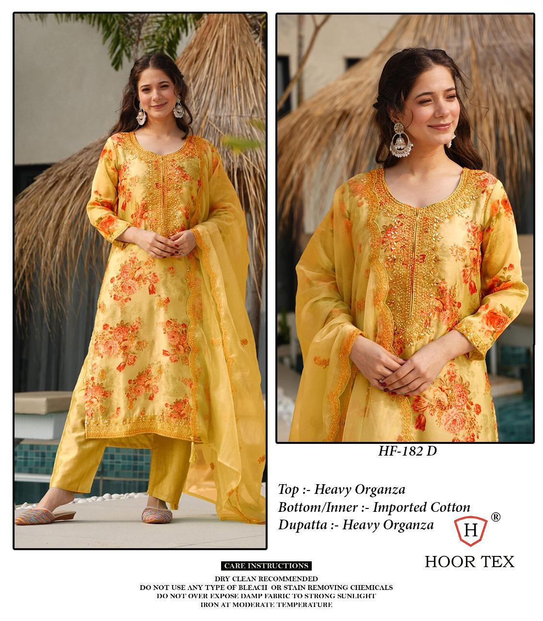 Hoor Tex HF-182 Wholesale Readymade Organza Pakistani Suit - Image 5