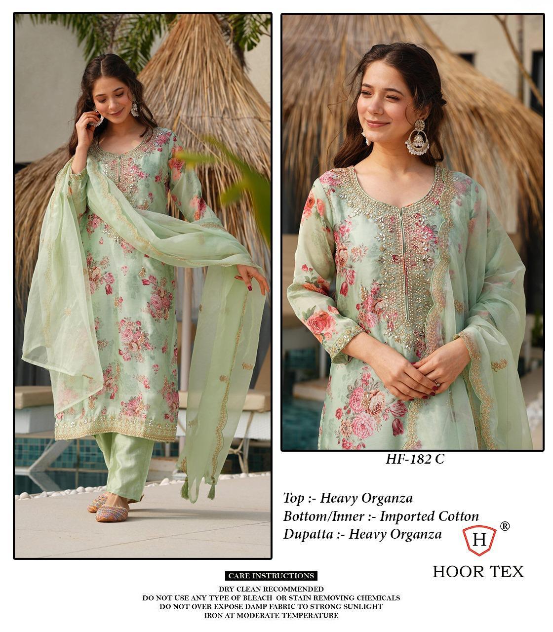 Hoor Tex HF-182 Wholesale Readymade Organza Pakistani Suit - Image 6