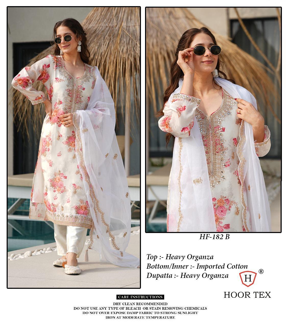 Hoor Tex HF-182 Wholesale Readymade Organza Pakistani Suit - Image 7