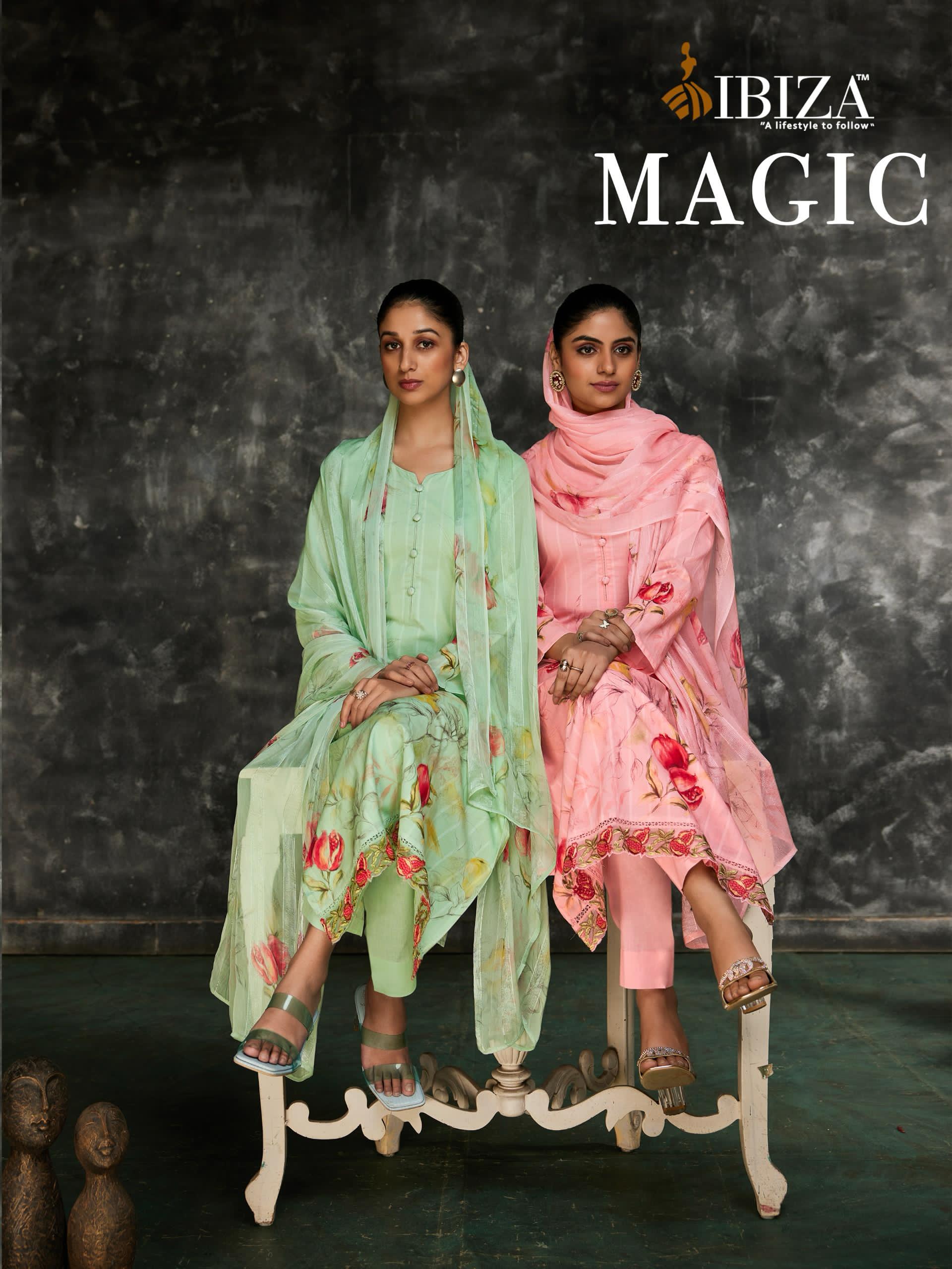 IBIZA Magic Wholesale Jacquard Salwar Kameez Collection