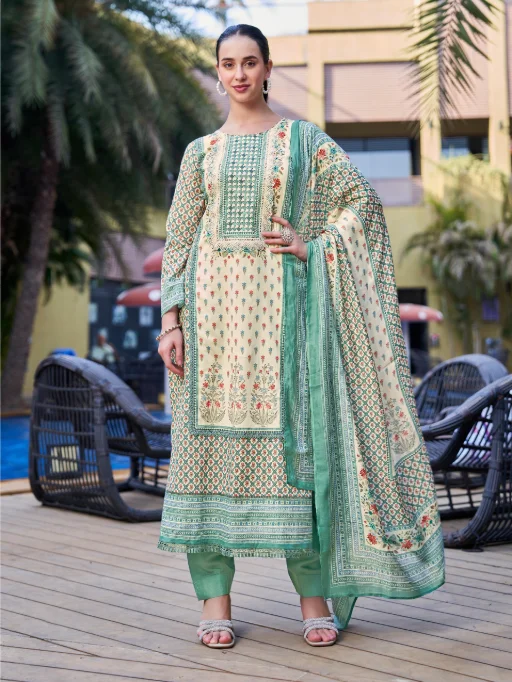 Ibiza Royal Orchid Wholesale Cotton Salwar Suits with Bottom Dupatta Catalog - Image 4