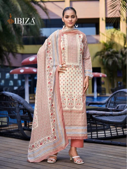 Ibiza Royal Orchid Wholesale Cotton Salwar Suits with Bottom Dupatta Catalog - Image 2