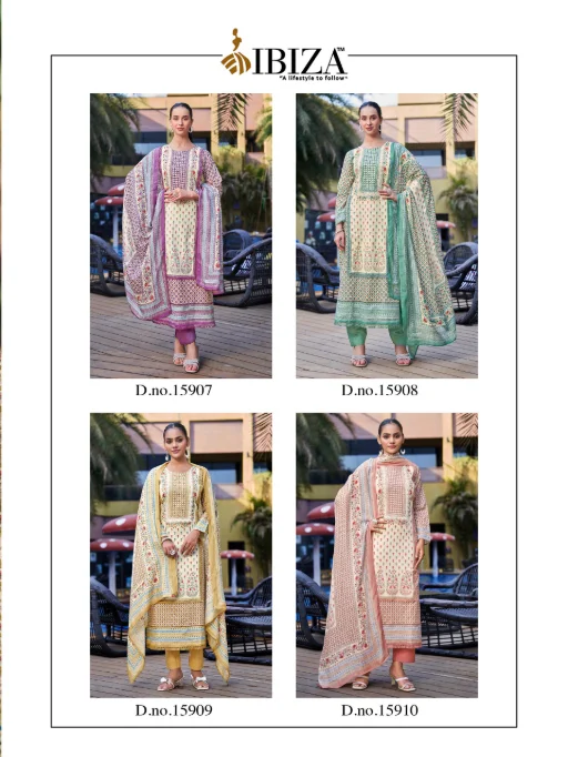Ibiza Royal Orchid Wholesale Cotton Salwar Suits with Bottom Dupatta Catalog - Image 6