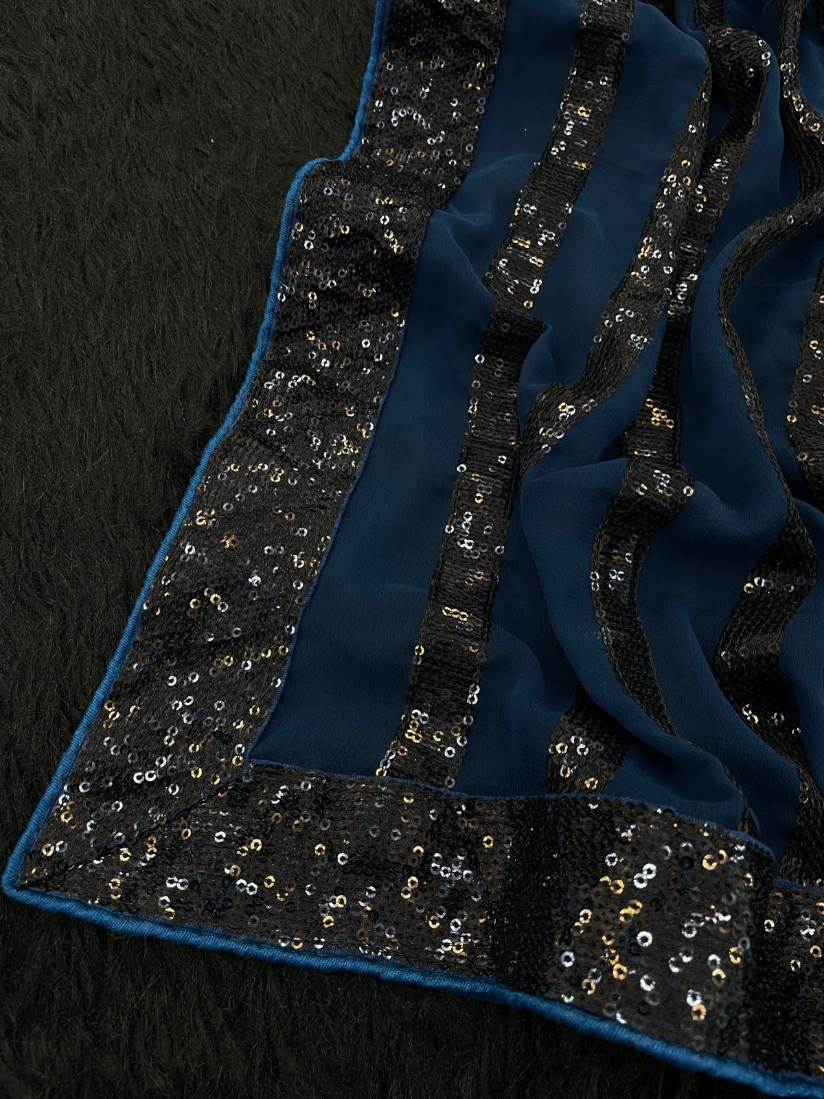 JR-633 Sequin Embroidery Wholesale Saree Collection - Image 3