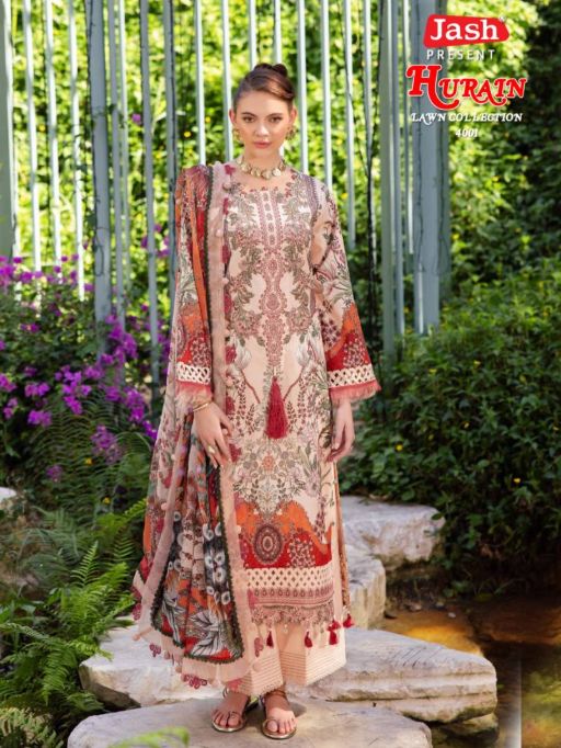 Jash Hurain Vol 4 Lawn Cotton Salwar Suit Wholesale Collection