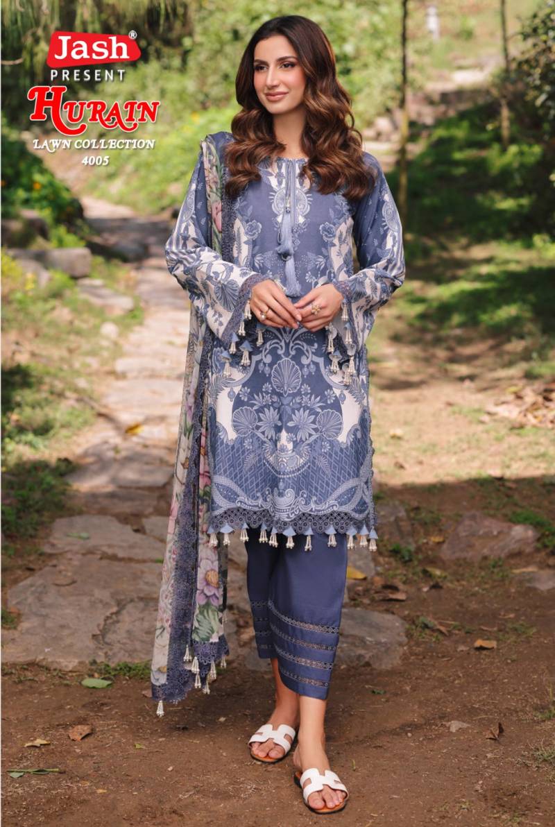 Jash Hurain Vol 4 Lawn Cotton Salwar Suit Wholesale Collection - Image 4
