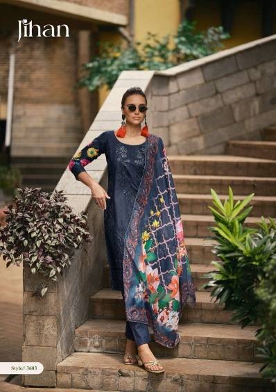 Jihan Taskeen Vol 2 Cotton With Self Pakistani Suit Dress Material
