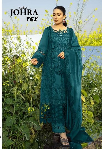 Johra Tex 154 B Wholesale Cotton Embroidered Pakistani Salwar Suit