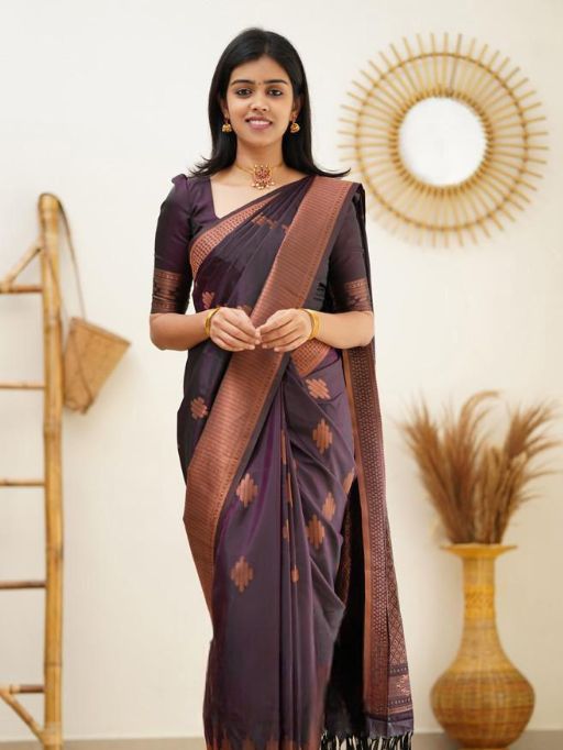 KP-R Creation Design KP-R 136 Wholesale Soft Lichi Silk Saree