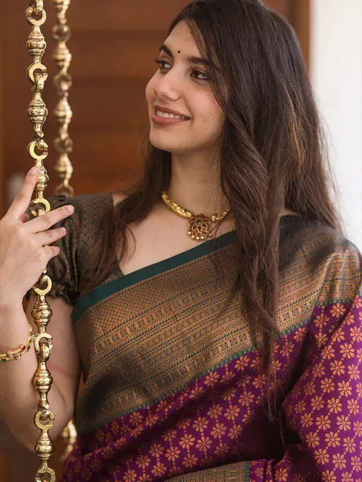 KP-R Creation KP R 220 Soft Lichi Silk Saree Collection - Image 3